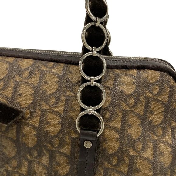Auth DIOR/ChristianDior Trotter,Romantic CPF44864 Dark Brown Brown PVC Leather - Picture 9 of 16